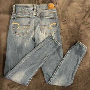 American Eagle size 0 jeggings light blue jeans